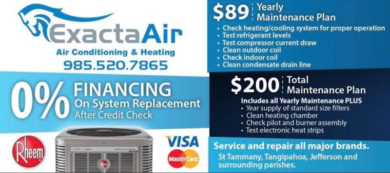 Exacta Air Maintenance Plans